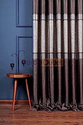 Kahve Bej Pano Fon Perde