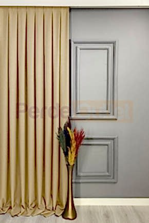 Açık Bej Keten Fon Perde