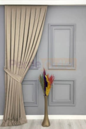 Açık Gri Düz Fon Perde