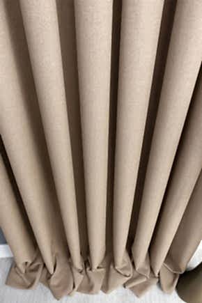 Açık Vizon Keten Fon Perde