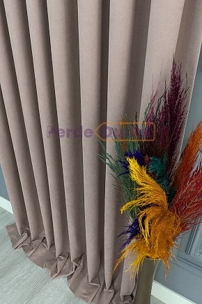 Pudra Düz Fon Perde