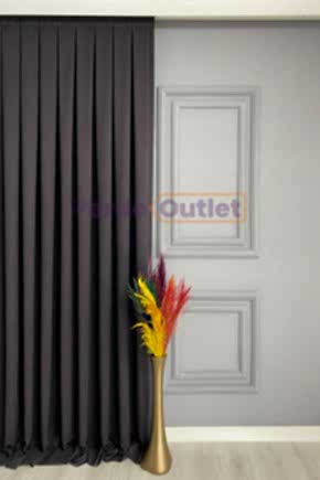 Antrasit Düz Fon Perde