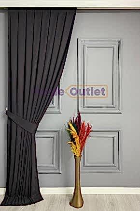 Antrasit Düz Fon Perde