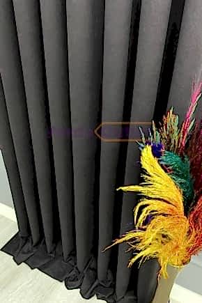 Antrasit Düz Fon Perde