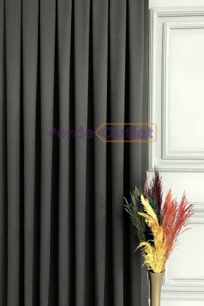 Antrasit Düz Fon Perde