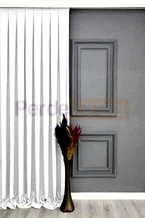 Beyaz Düz Fon Perde