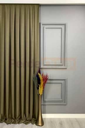 Çağla Yeşili Keten Fon Perde