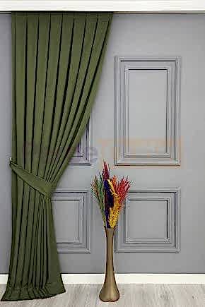 Çimen Yeşili Düz Fon Perde