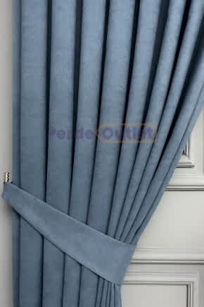 İndigo Mavisi Düz Fon Perde