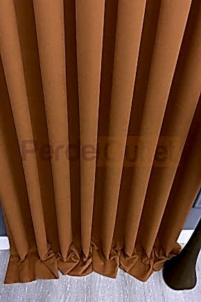 Kakao Rengi Düz Fon Perde