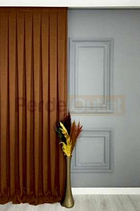 Kakao Rengi Düz Fon Perde