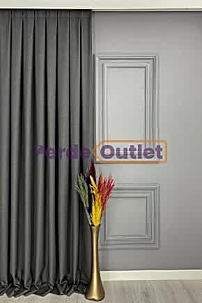 Antrasit Gri Keten Fon Perde