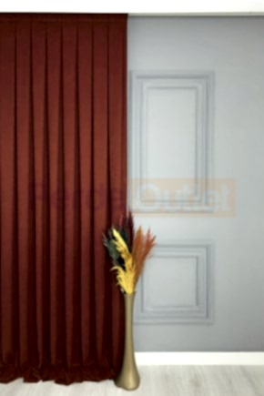 Kiremit Düz Fon Perde