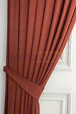 Kiremit Düz Fon Perde