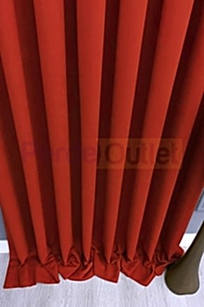 Kırmızı Düz Fon Perde