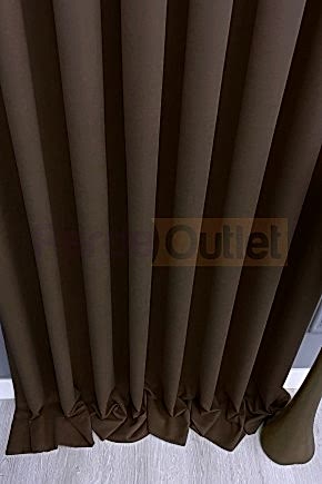 Koyu Kahve Düz Fon Perde