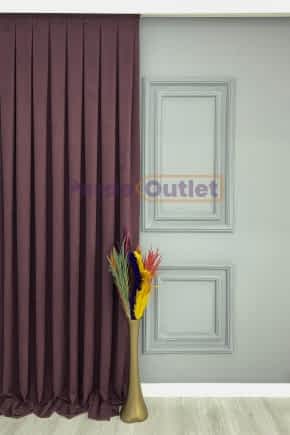 Mürdüm Düz Fon Perde