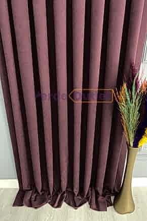 Mürdüm Düz Fon Perde