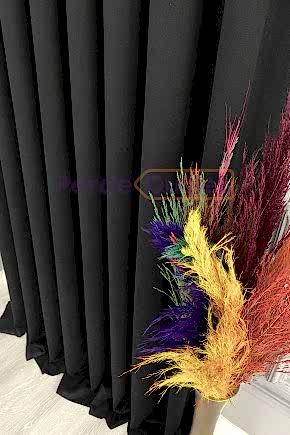 Siyah Düz Fon Perde