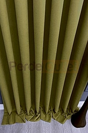 Su Yeşili Düz Fon Perde