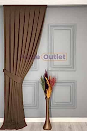 Sütlü Kahve Düz Fon Perde