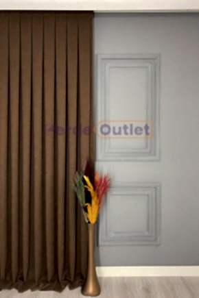 Sütlü Kahve Düz Fon Perde