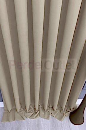 Taş Rengi Düz Fon Perde