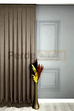 Taş Rengi Düz Fon Perde