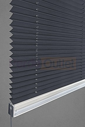 Koyu Gri Füme Plise Perde