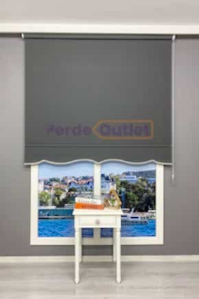 Antrasit Sun Screen Stor Perde