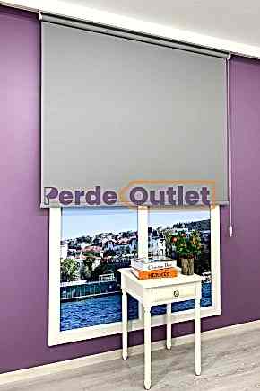 Koyu Gri Düz Mat Stor Perde