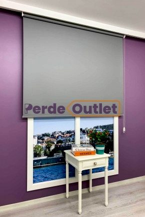 Koyu Gri Blackout Karartma Stor Perde