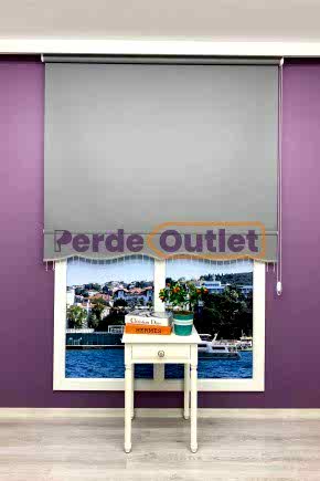 Koyu Gri Blackout Karartma Stor Perde