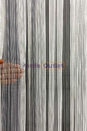 Hazır Ekru Çizgili Tül Perde