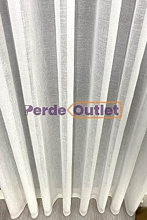 Hazır Ekru Keten Tül Perde