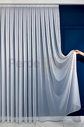 Ekru Balık Sırtı Tül Perde