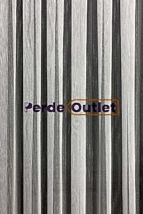 Ekru İnce Düz Çizgili Tül Perde