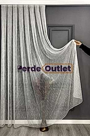 Ekru Şantuk Keten Tül Perde