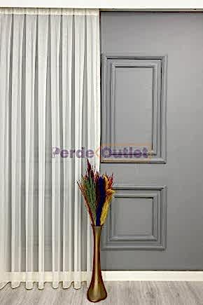 Krem Düz Tül Perde