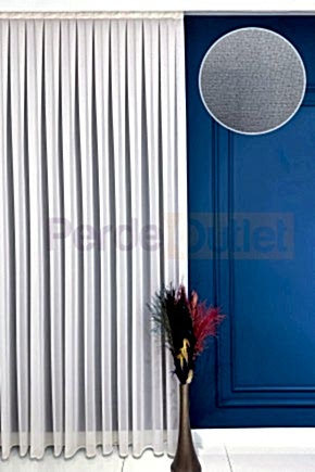 Krem Krep Tül Perde