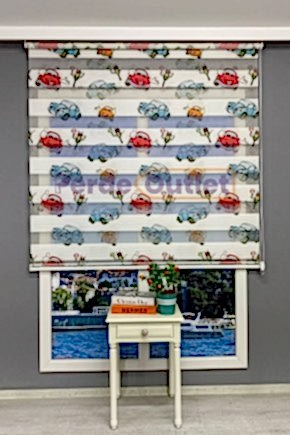 Arabalı Zebra Perde