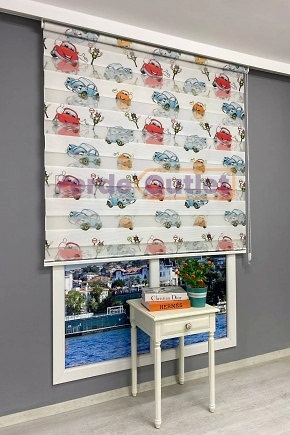 Arabalı Zebra Perde