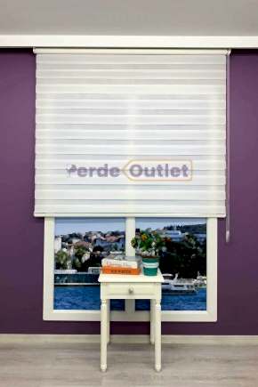 Beyaz Düz Zebra Perde