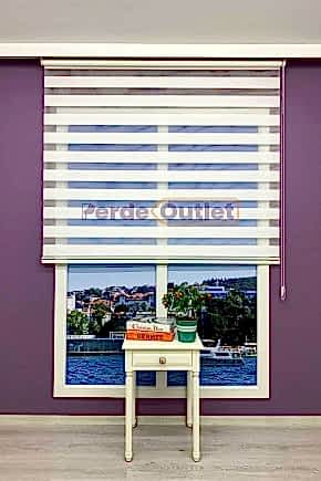 Beyaz Düz Zebra Perde