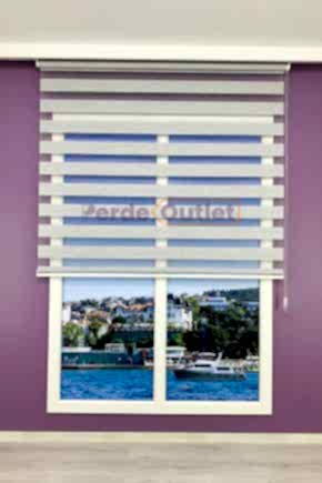 Gri Kırçıllı Bambu Zebra Perde