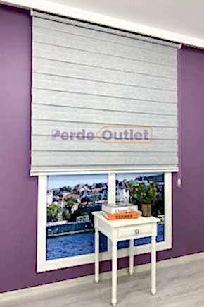 Gri Kırçıllı Bambu Zebra Perde