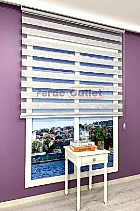 Gri Kırçıllı Bambu Zebra Perde