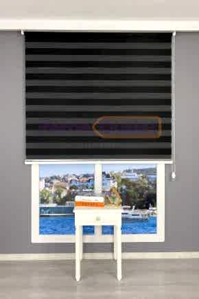 Siyah Düz Zebra Perde