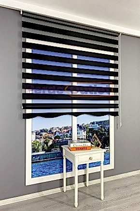 Siyah Düz Zebra Perde