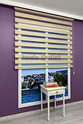 Sütlü Kahve Bambu Zebra Perde